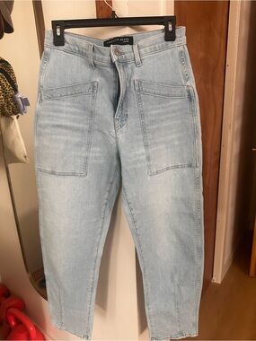 Veronica Beard Light Blue Denim Jeans with Patch Pockets